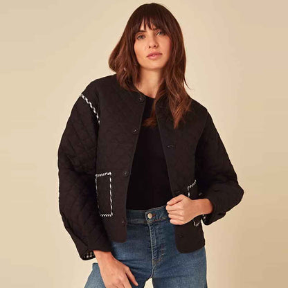 Gingham Jacket in Quilted Style