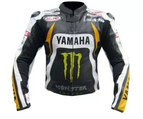 Yamaha Racing Jacket Riding Gear Motorbike Cowhide Leather Motorcycle Jacket - bombersflight