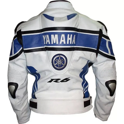 Yamaha Racing R6 Motorbike Jacket Genuine Leather Biker Jacket - bombersflight