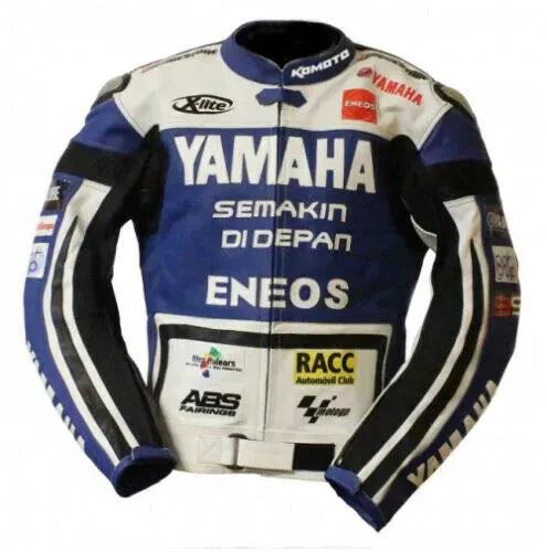 Racing Motorcycle Riding Jacket Yamaha Leather Biker Jacket - bombersflight