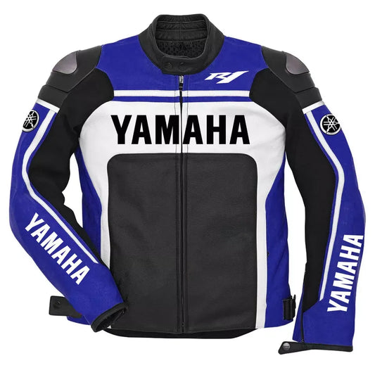 Yamaha Riding Jacket Genuine Leather Yamaha Racing Motorbike Jacket - bombersflight