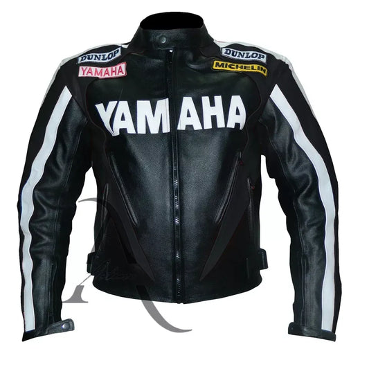 Yamaha Racing Motorcycle Jacket  Trending Genuine Motorbike Leather Jacket - bombersflight