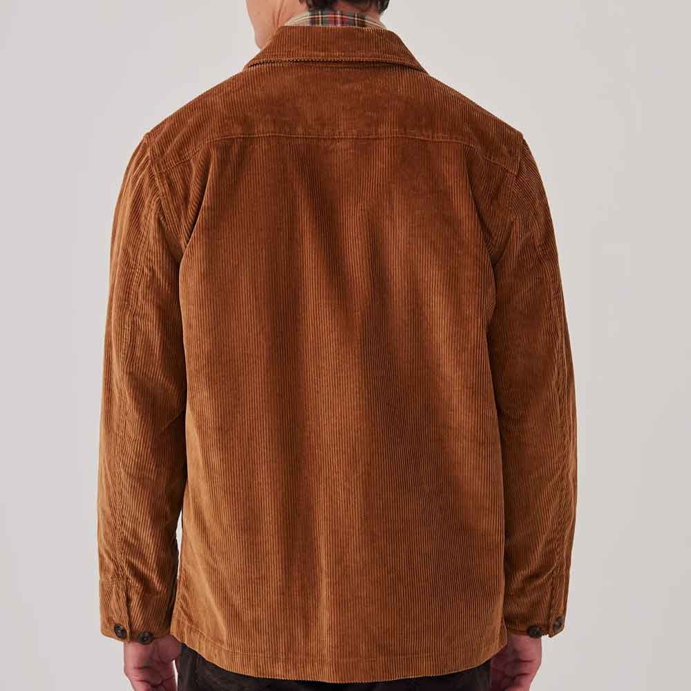 Men's Brown Corduroy Jacket in Shirt Style