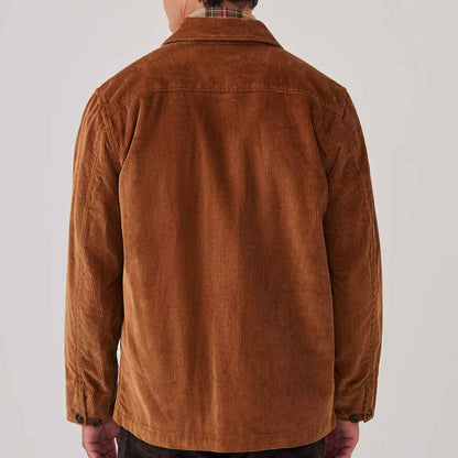 Men's Brown Corduroy Jacket in Shirt Style