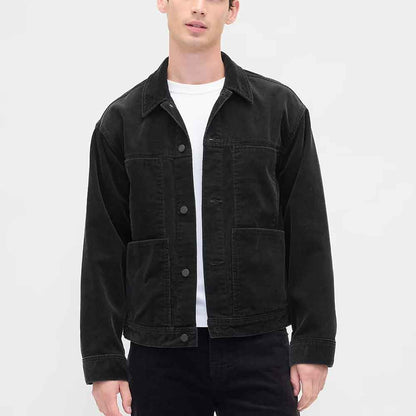 Mens Black Corduroy Jacket