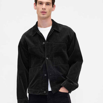 Mens Black Corduroy Jacket