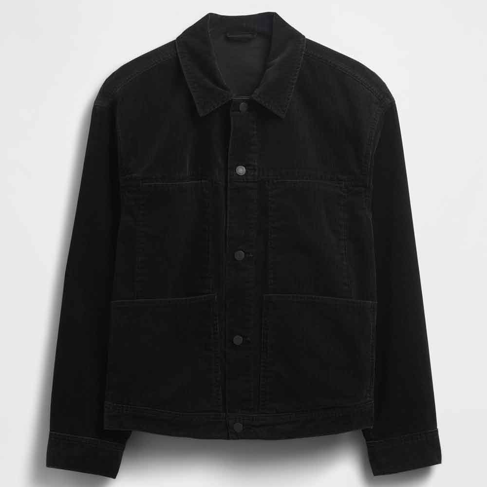 Mens Black Corduroy Jacket