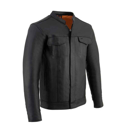 Mens Black Leather Shirt