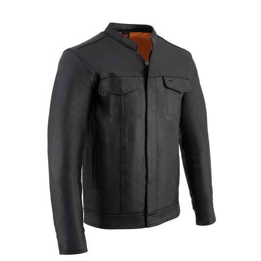 Mens Black Leather Shirt