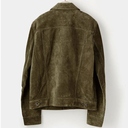 back view of suede jacket