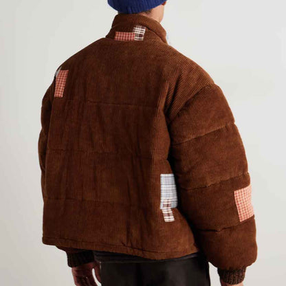 Patchwork Corduroy Jacket For Men