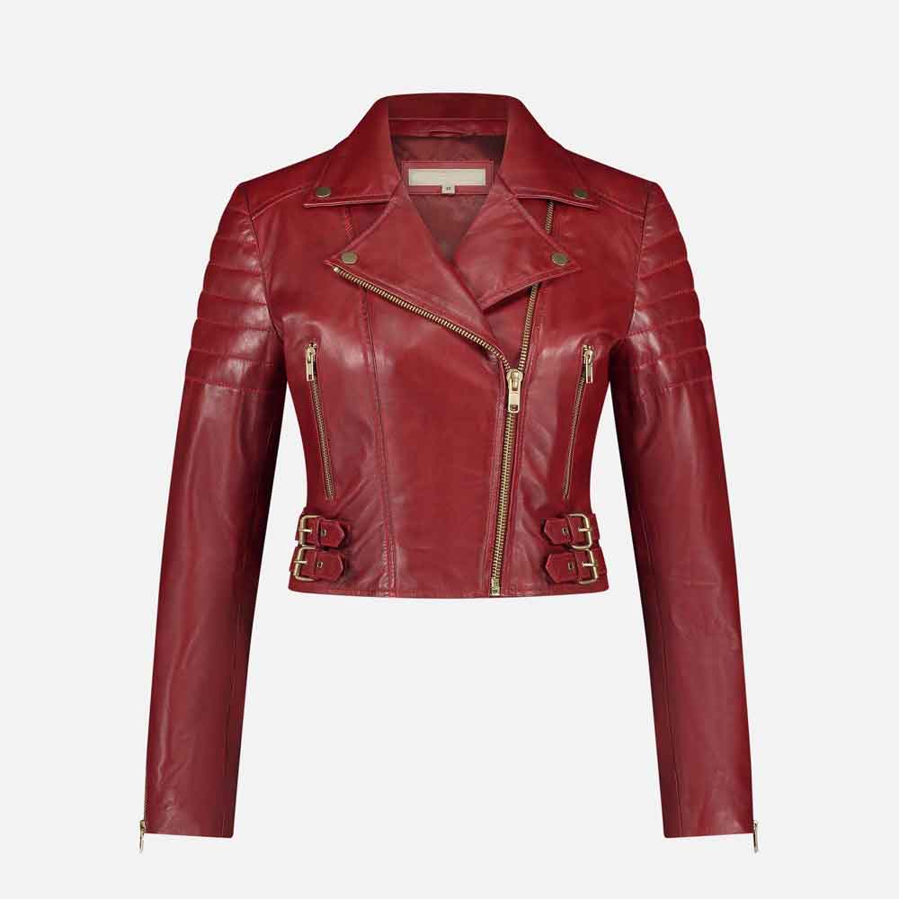 Red Leather Jacket Women